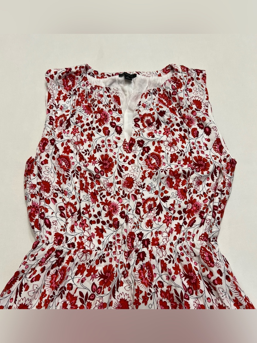 Ann Taylor Factory Boho A Line Dress Sz XS Floral Paisley Sleeveless Summer - Picture 2 of 8